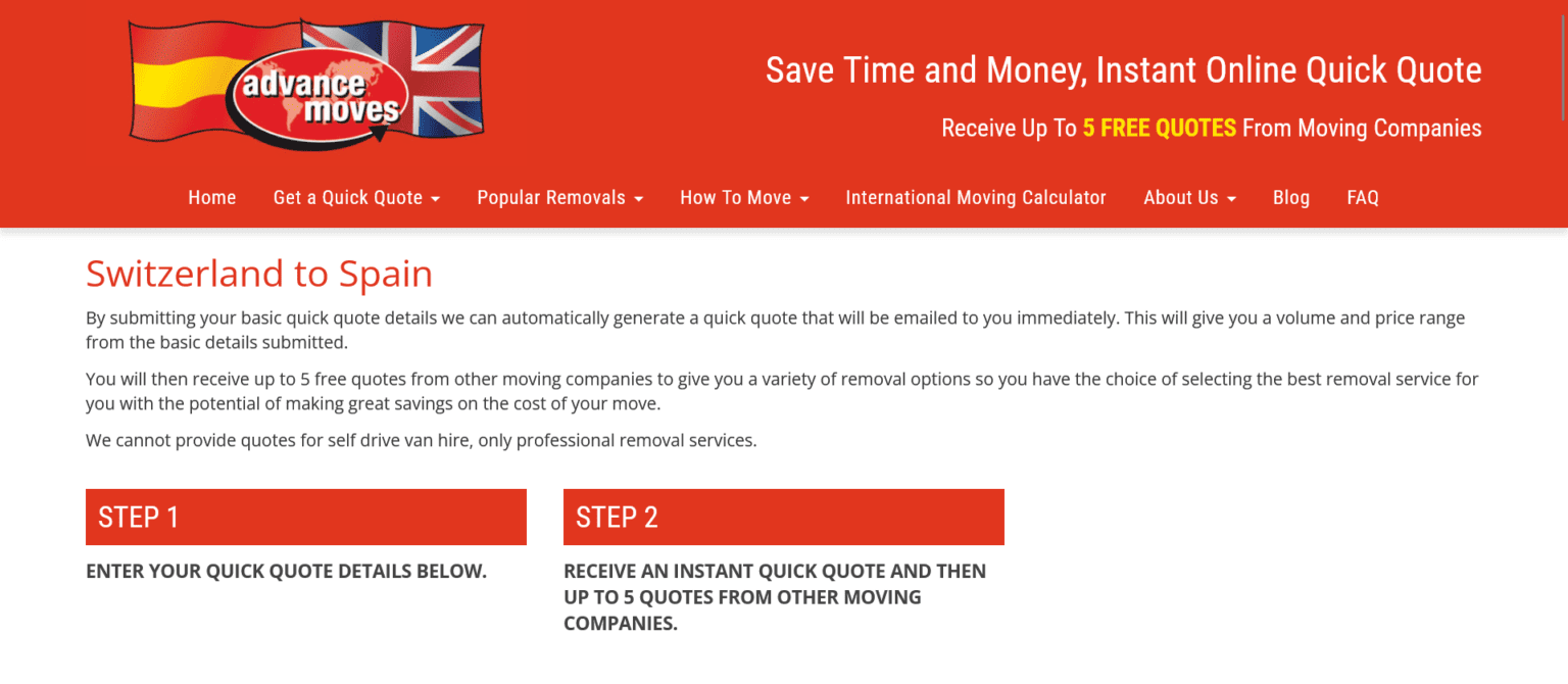 Moving to Spain from Switzerland Advance Moves Blog