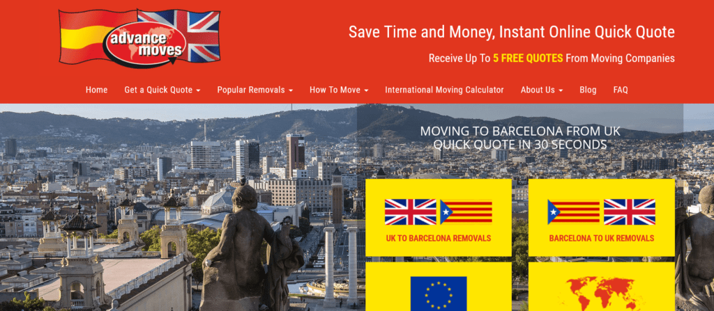 Removals UK to Barcelona